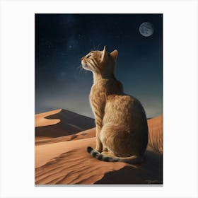 Cat In The Desert 6 Canvas Print