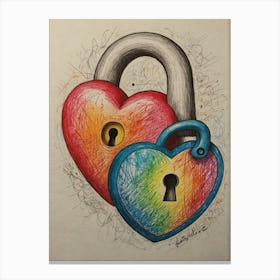 Heart Lock 10 Canvas Print