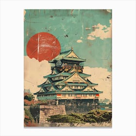 Nagoya Castle Mid Century Modern 4 Canvas Print