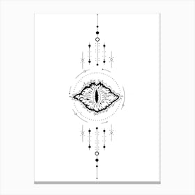 Eye Of Sauron Geometric Illustration Canvas Print