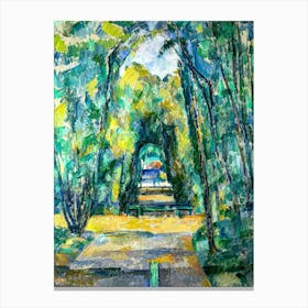 Avenue at Chantilly, Paris 1888 by Paul Cezanne | Trees Lanscape Impressionism HD Remastered Immaculate and Vibrant Canvas Print