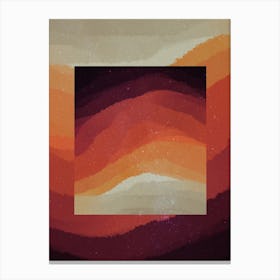 Minimal art abstract warm sky watercolor painting Canvas Print