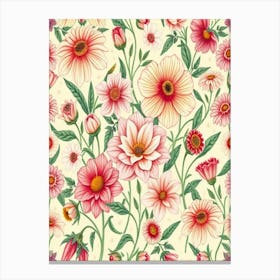 seamless Floral Pattern 1 Canvas Print