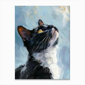 Black And White Cat 1 Canvas Print