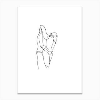 Play Canvas Line Art Print