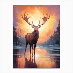 Deer In The Woods 3 Canvas Print