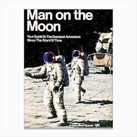 Daily Mirror Man On The Moon Booklet Cover Canvas Print