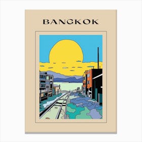 Minimal Design Style Of Bangkok, Thailand 2 Poster Canvas Print