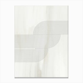 White Background With White Lines Canvas Print