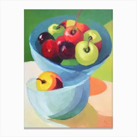 Cherry Bowl Of fruit Canvas Print