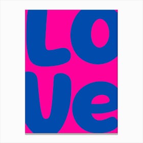 Love Blue Canvas Print