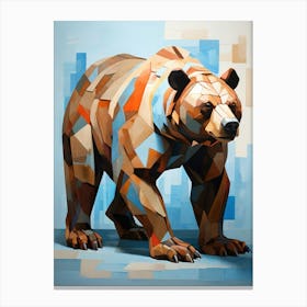 Geometric Bear 2 Canvas Print