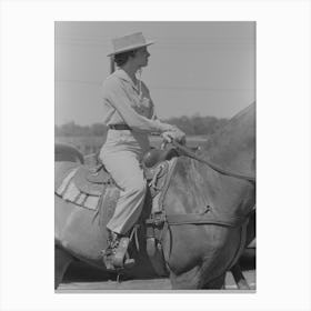 Watching Polo Match, Abilene, Texas By Russell Lee Canvas Print