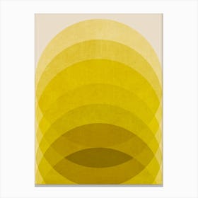 Graduated Yellow Circles Canvas Print