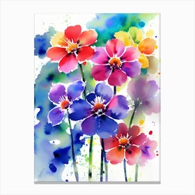 Watercolor Flowers 1 Canvas Print