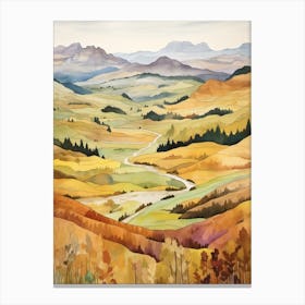 Autumn National Park Painting Durmitor National Park Montenegro Canvas Print