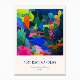 Colourful Gardens Birmingham Botanical Gardens 1 Blue Poster Canvas Print
