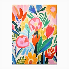 Flowers 62, Matisse style, Floral texture Canvas Print