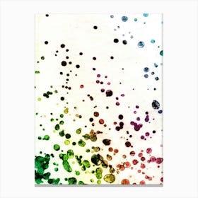 Alcohol Ink Rainbow Rain Canvas Print