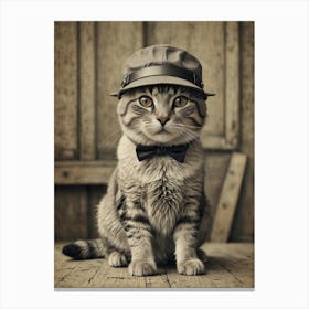 Cat In A Hat 9 Canvas Print