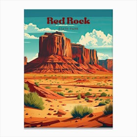 Red Rock Arizona Digital Travel Illustration Leinwandbilder