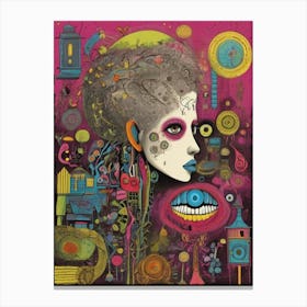 Woman With A Strange Face Canvas Print