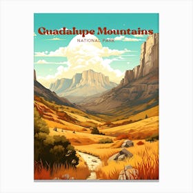 Guadalupe Mountains National Park Nature Modern Travel Art Canvas Print