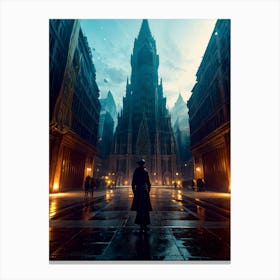 City At Night 1 Canvas Print