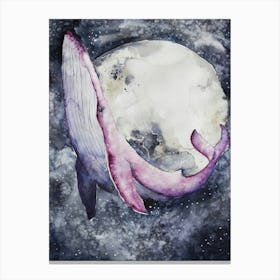 Pink Whale Canvas Print