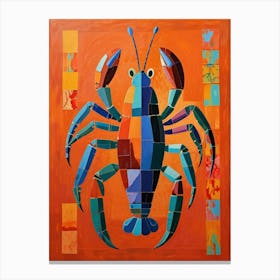 Crab on Orange Canvas Print