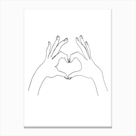 Line Art I Love It Canvas Print