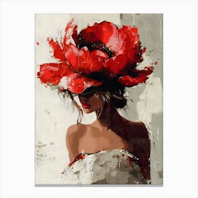 Woman In A Red Hat Canvas Print