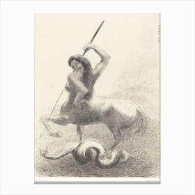 Il Y Eut Des Luttes Et Des Vaines Victoires (There Were Struggles And Vain Victories), (1883), Odilon Redon Canvas Print