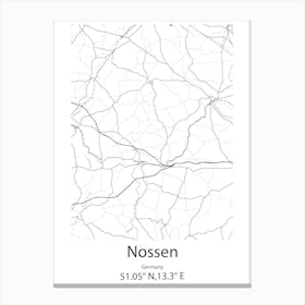 Nossen,Germany Minimalist Map Canvas Print