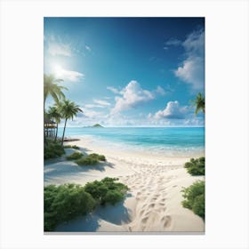 Beach Stock Videos & Royalty-Free Footage 1 Canvas Print