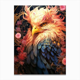 Floral Fantasy Eagle Canvas Print