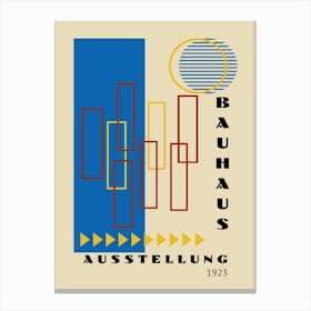 Bauhaus Blue Exhibition 18 Canvas Print