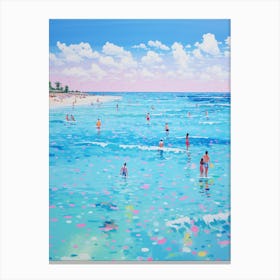 An Oil Painting Of Seven Mile Beach, Negril Jamaica 3 Canvas Print