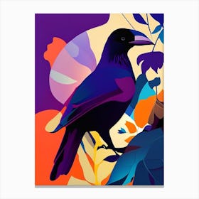 Raven Pop Matisse 2 Bird Canvas Print