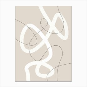 Abstract Minimal Line Art 2 Canvas Print