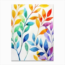 Watercolor Leaves 23 Canvas Print