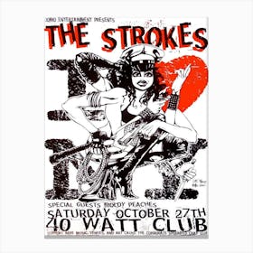 The Strokes 40 Watt Club Gig Concert Poster Canvas Print