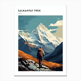 Salkantay Trek Peru 2 Hiking Trail Landscape Poster Canvas Print