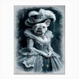 Victorian French Bulldog Canvas Print