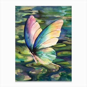 Butterfly In Water Canvas Print