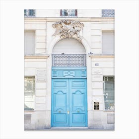 Blue Door Paris Canvas Print