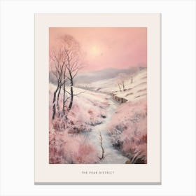 Dreamy Winter National Park Poster  The Peak District England 1 Canvas Print