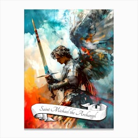 Saint Michael The Archangel Guardian Angel Canvas Print