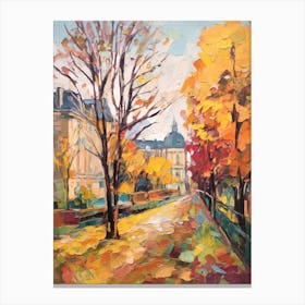 Autumn Gardens Painting Jardin Des Plantes France 1 Canvas Print