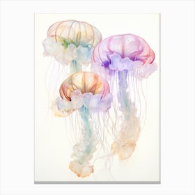 Turritopsis Dohrnii Importal Jellyfish Watercolour 9 Canvas Print